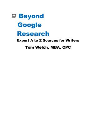 Product picture Beyond Google Research - Expert A to Z Sources for Writers